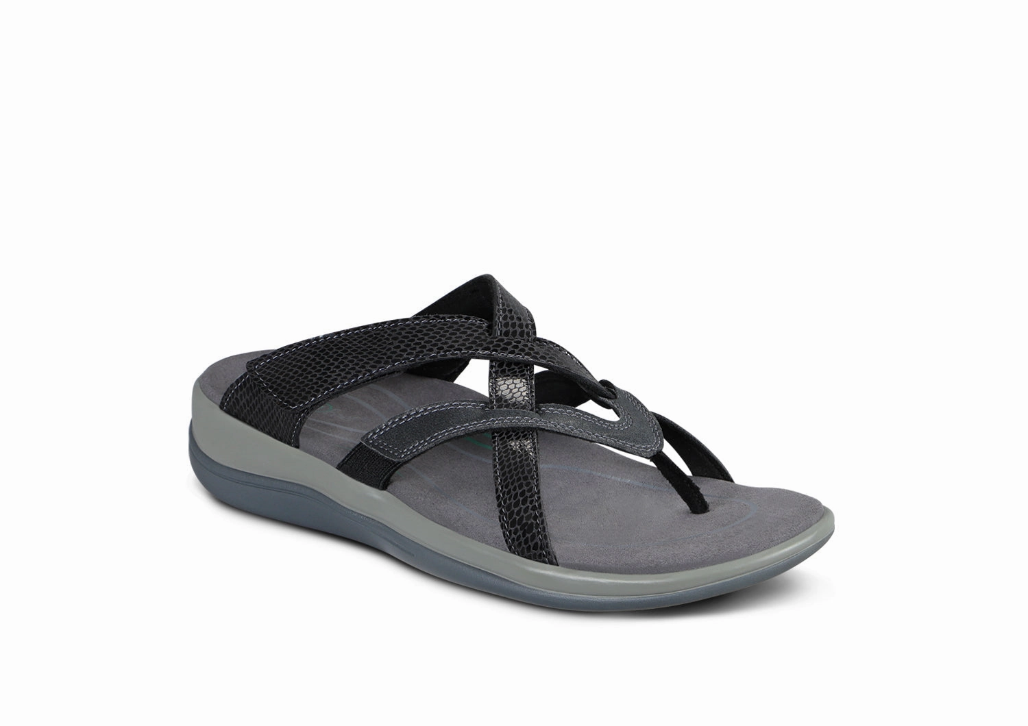 Clio - Black Lightning Bolt Flip Flops