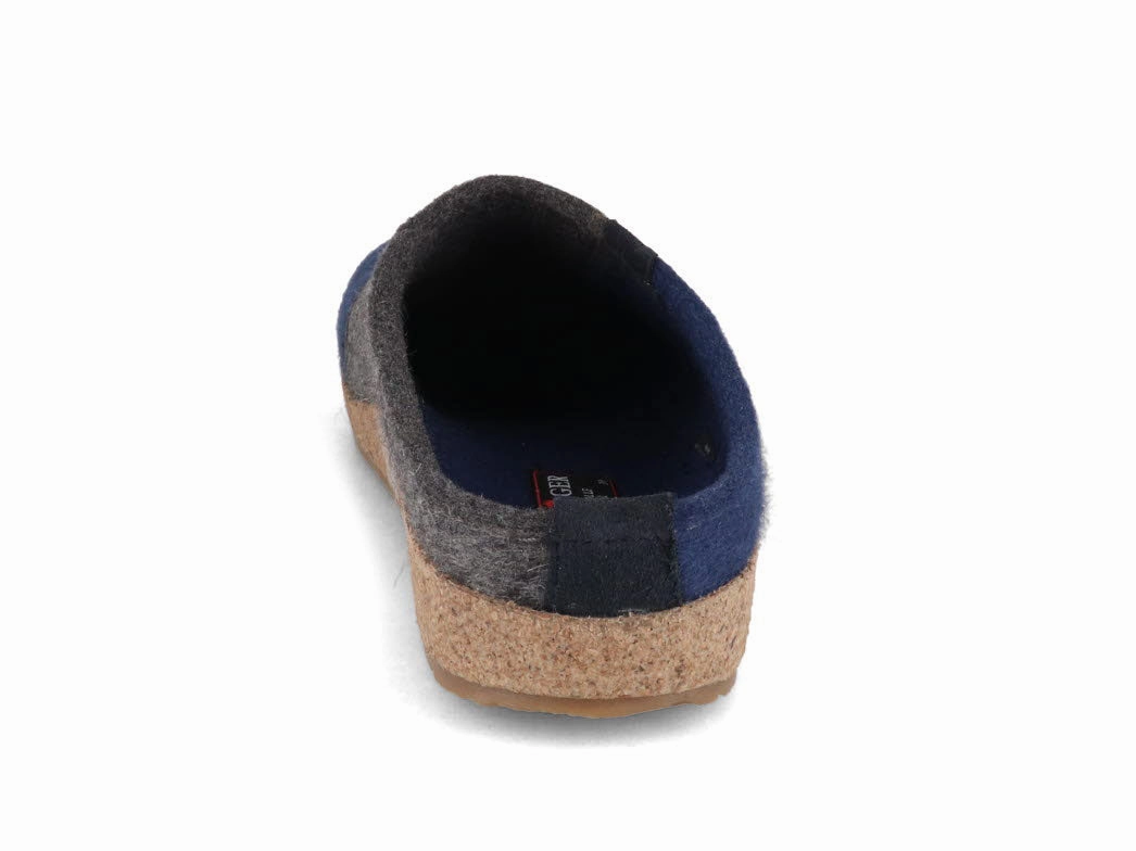 Dog Print Clogs HAFLINGER Women Felt Clogs 'Grizzly Lu', blueberry
