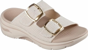 Skechers Women's Two Band Slide Sandal Reversible Flip Flops