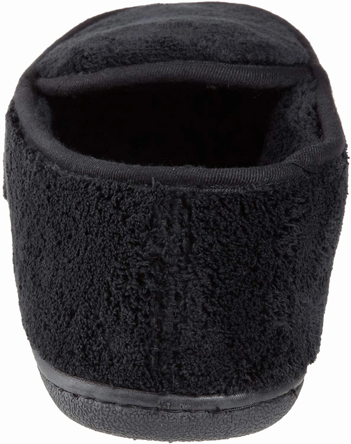 isotoner Men's Terry Moccasin Slipper with Memory Foam Footbed To Walk On Concrete Best Slip On