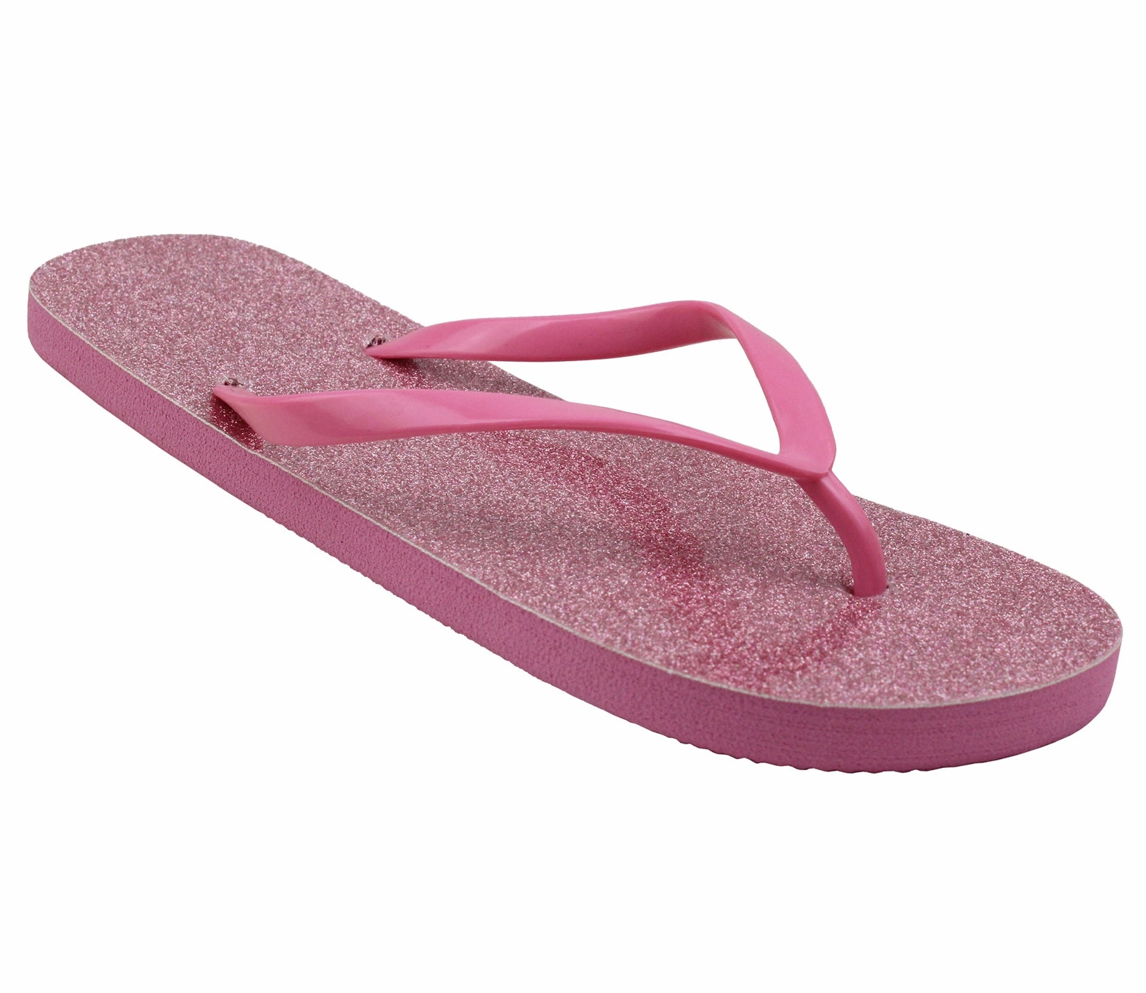 Ankle Wrap Flip Flops FIJI Womens Lightweight Pink Glitter Flip Flops