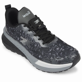 Leap7x Dark Grey Sports Lacing Running Shoes For Men XLM-07MS By Liberty Rudis Journey Training Shoes