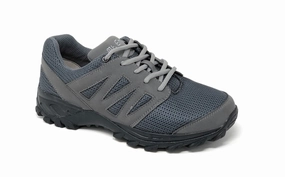 Fashionable Walking Shoes Mt. Emey 9704 Gray -Men Athletic Mesh Lace Walking Shoes