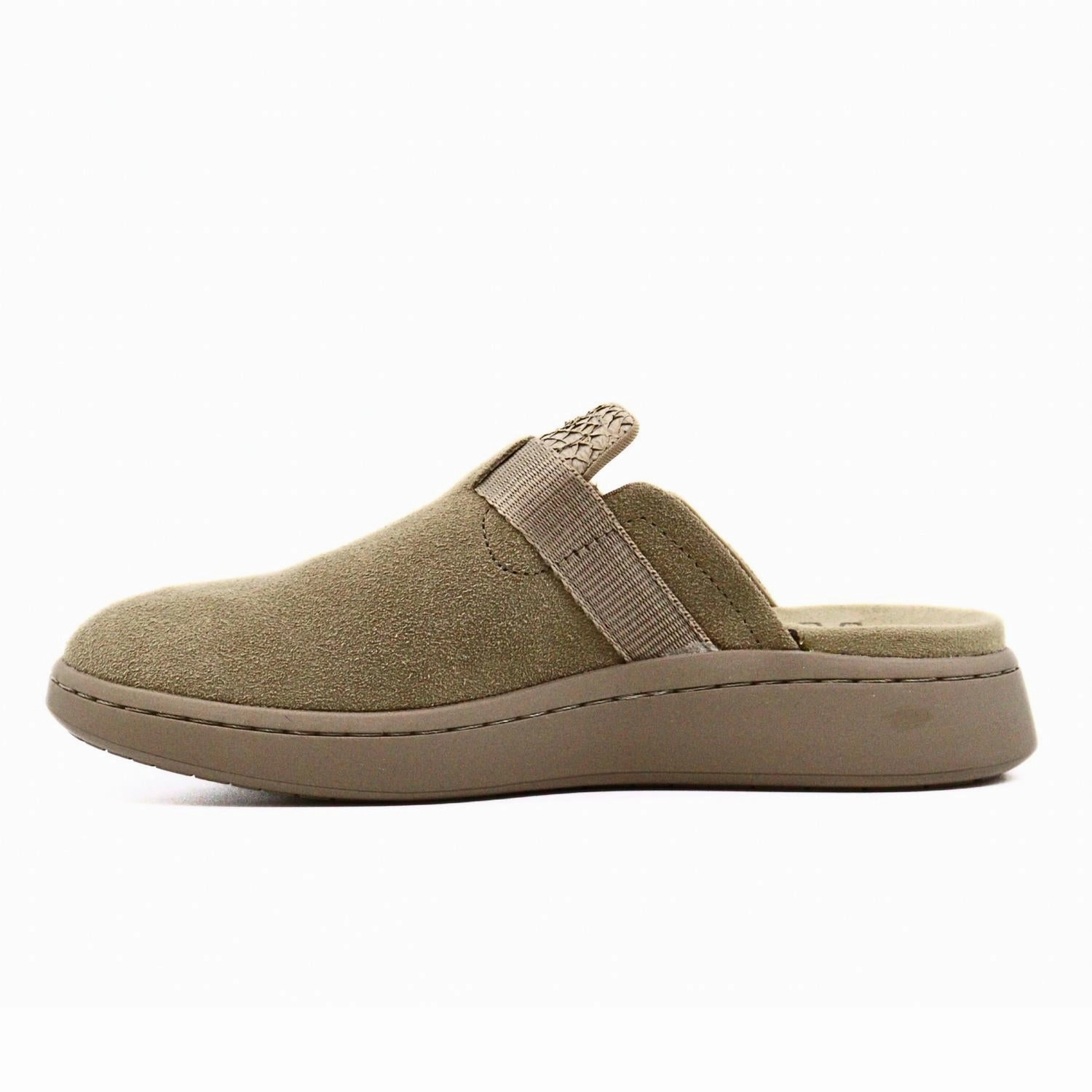 Vega Clog In Silver Mink Wooden Clogs Open Toe