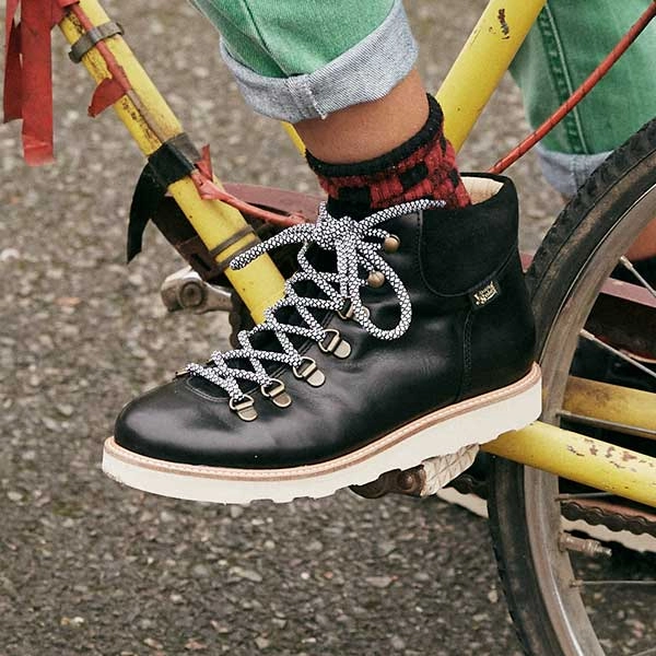 Eddie Ankle-High Hiking Kids Boot Black Leather Geotrecca Rp Hiking Boot