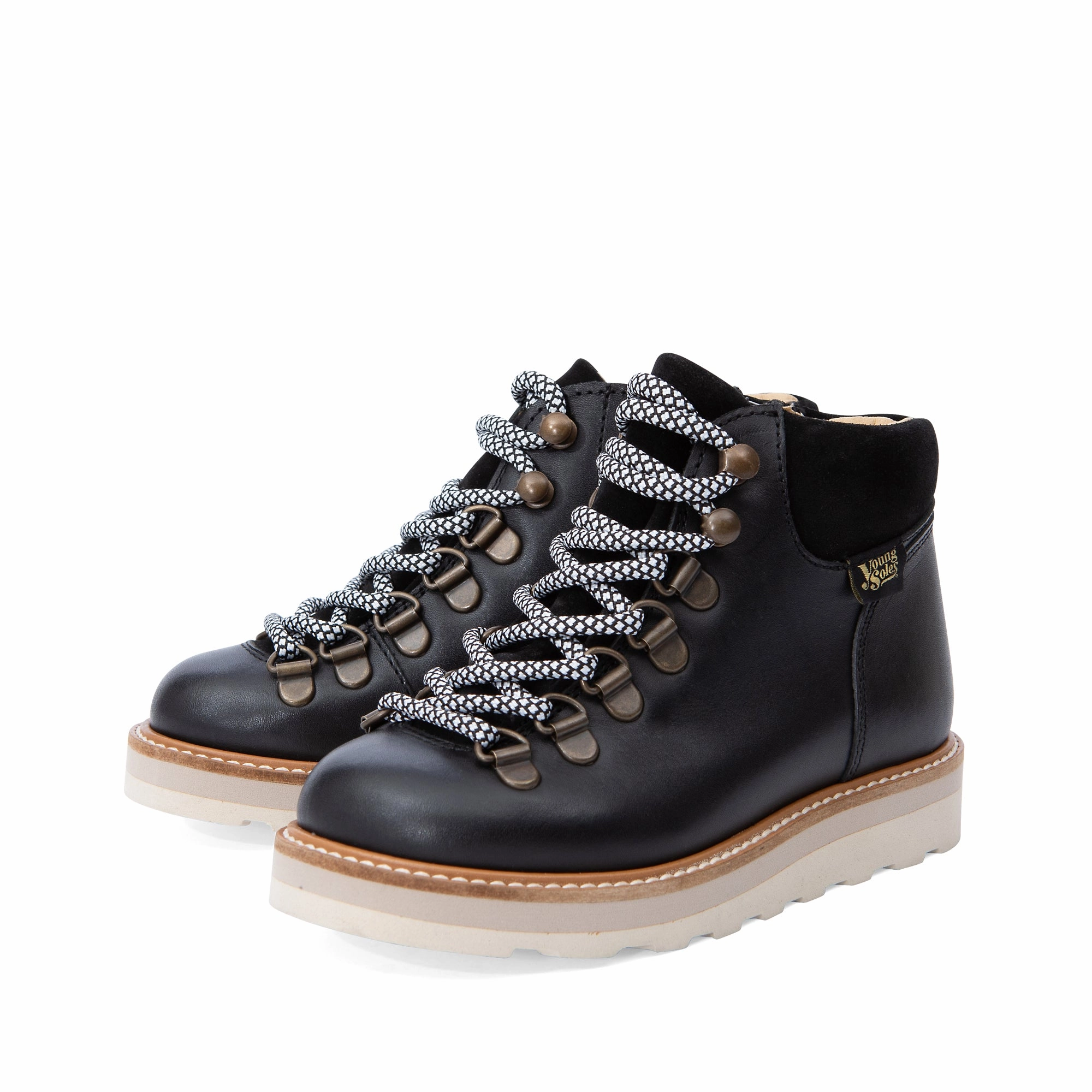 Eddie Ankle-High Hiking Kids Boot Black Leather The Hiking Boots