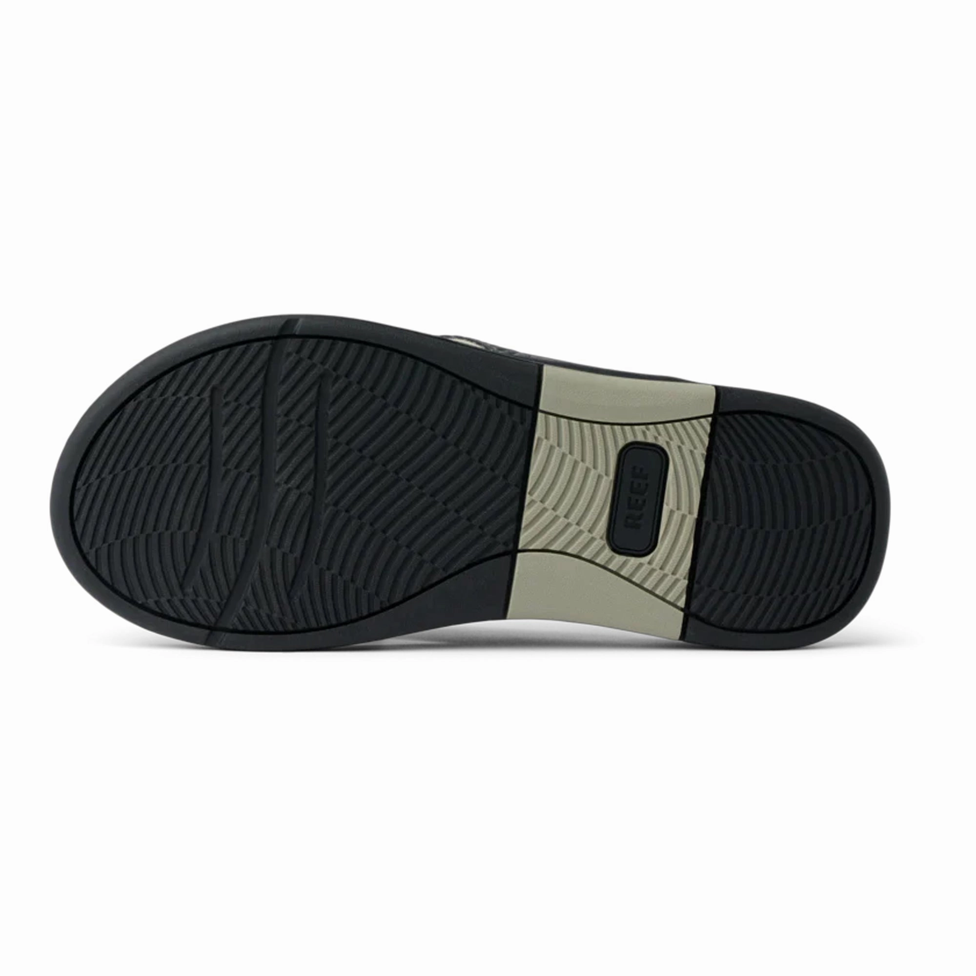 Reef Offshore Men's Sandals - Grey/Black/Tan Suede Wedge Sandals
