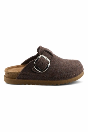 Affordable Flip Flops Flexus Cloggiller Wool Clog for Women in Brown | CLOGGILLER-BR