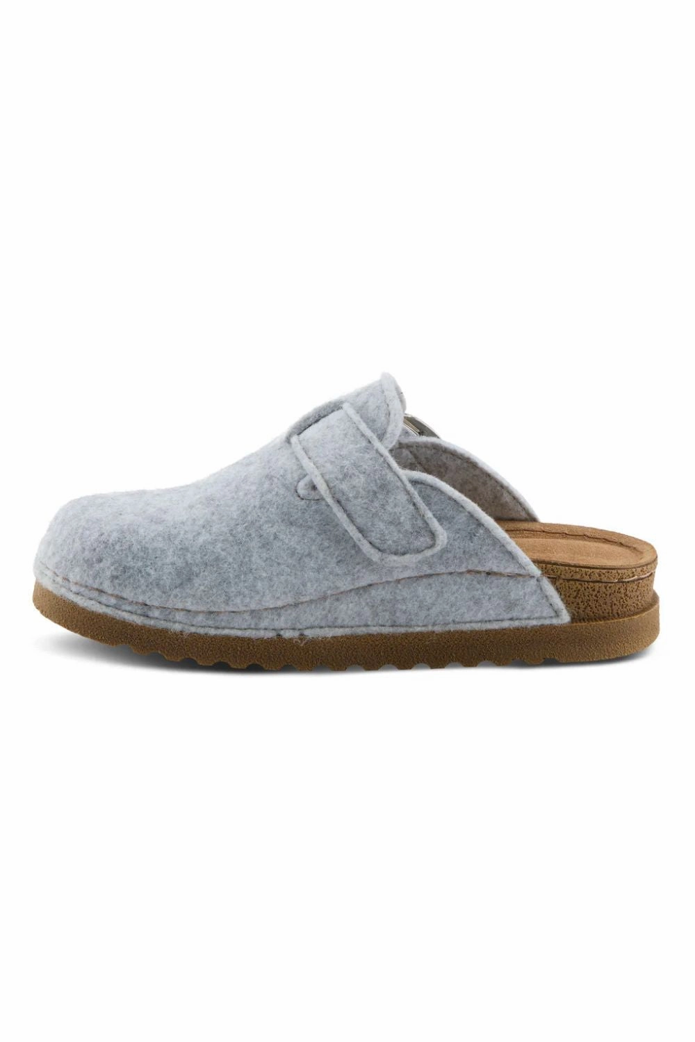 Flexus Cloggiller Wool Clog for Women in Light Gray | CLOGGILLER-LGRY Thick Cushion Flip Flops