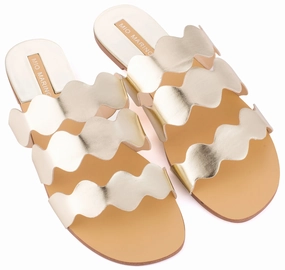 Floret Scalloped Sandal Flip Flops Rhinestones