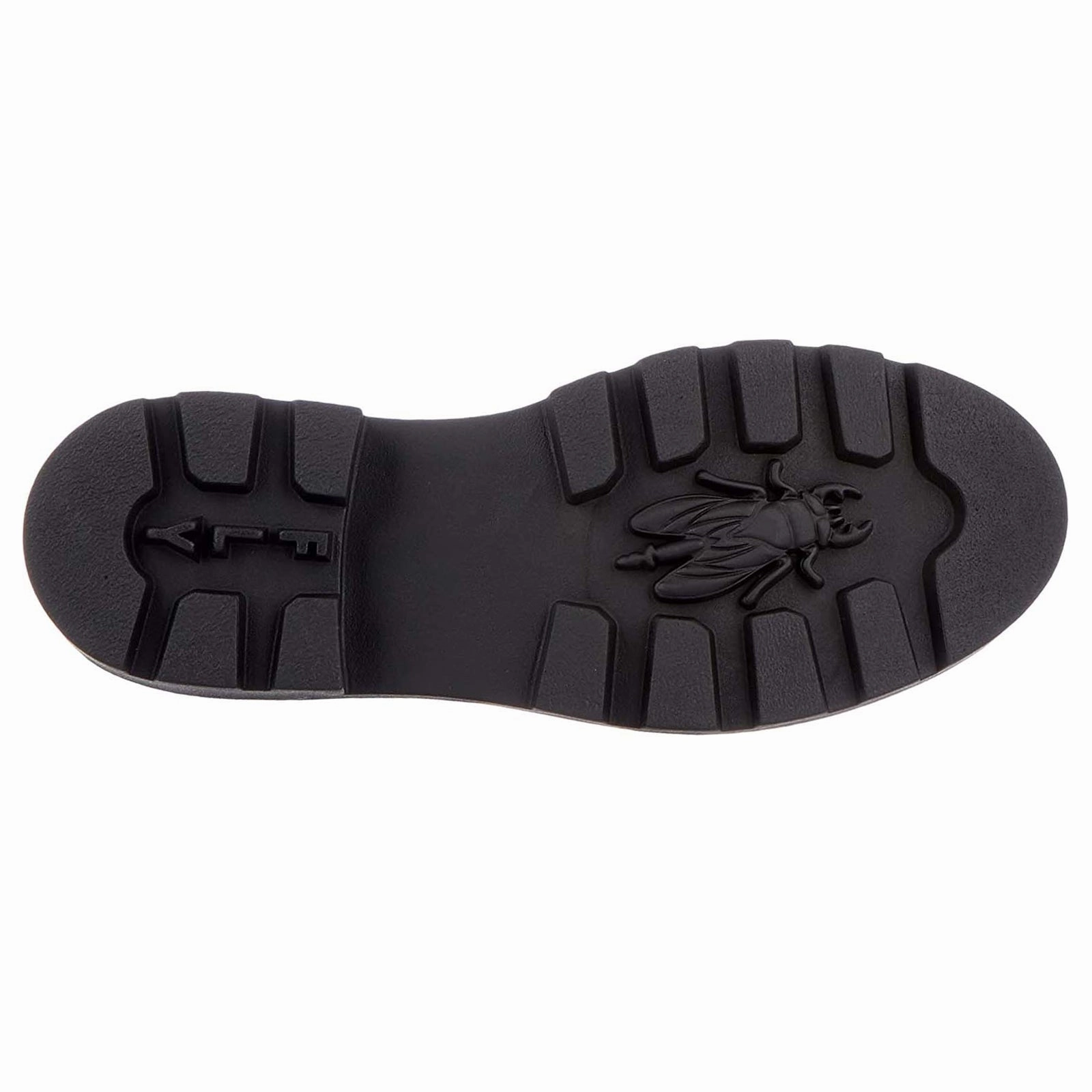 Fly London JUDY819FLY Leather Women's Ankle Black Boots Shearling Trim Ankle Boots