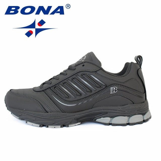 BONA New Most Popular Style Men Running Shoes Outdoor Walking Sneakers Comfortable Athletic Shoes Men  For Sport Free Shipping Best Shoe Inserts For Walking