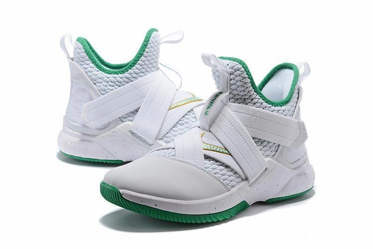 Nike Lebron Soldier XII 12 SFG EP Grey White Green Men Shoes Sale Size US7,8,8.5,9,10,11,12 Nike Paul George Shoes