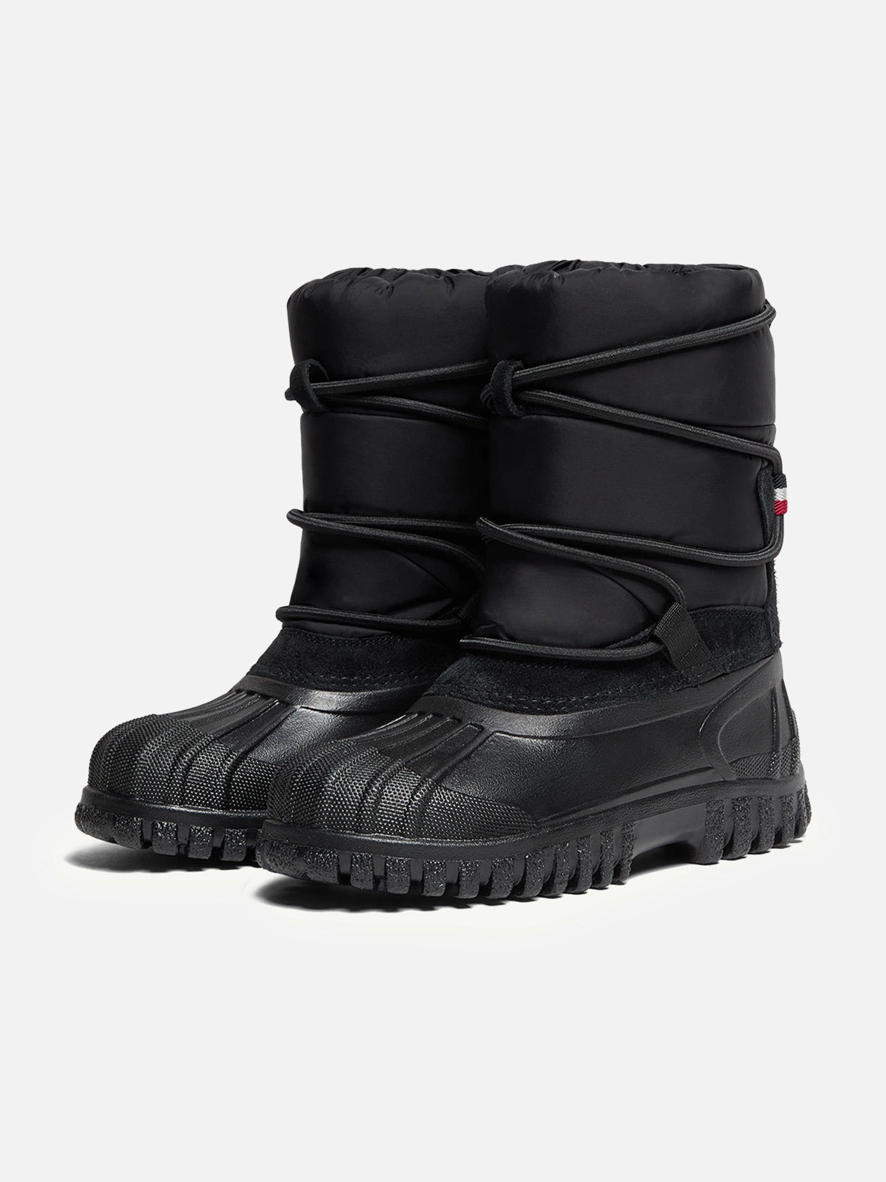 Moncler Enfant Kids Grenoble Chris Snow Boots in Black Snow Shoveling Boots