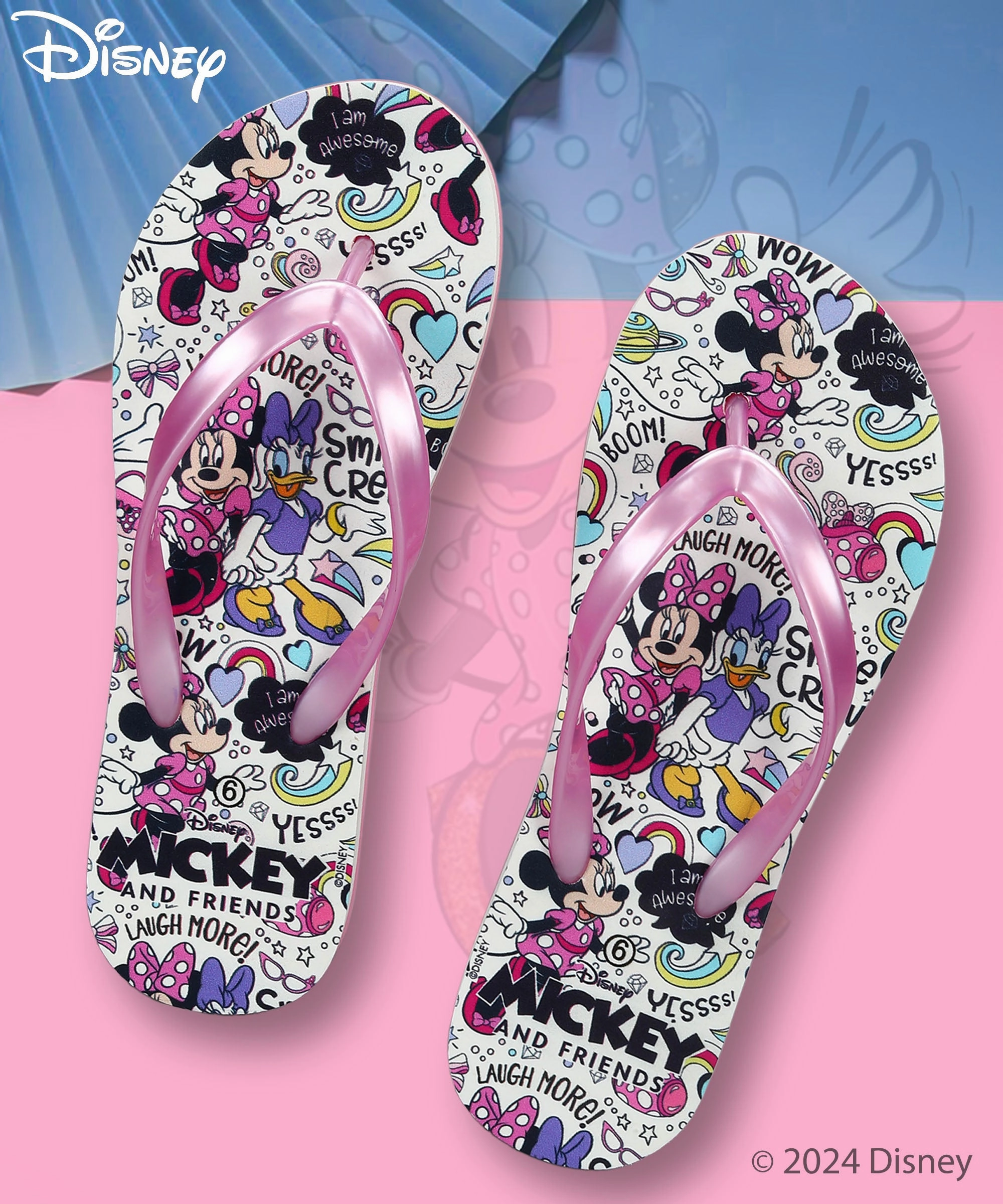 Paragon DK3743L Women's Pink Sliders with Cushioned Sole for Everyday Use Textured Flip Flops