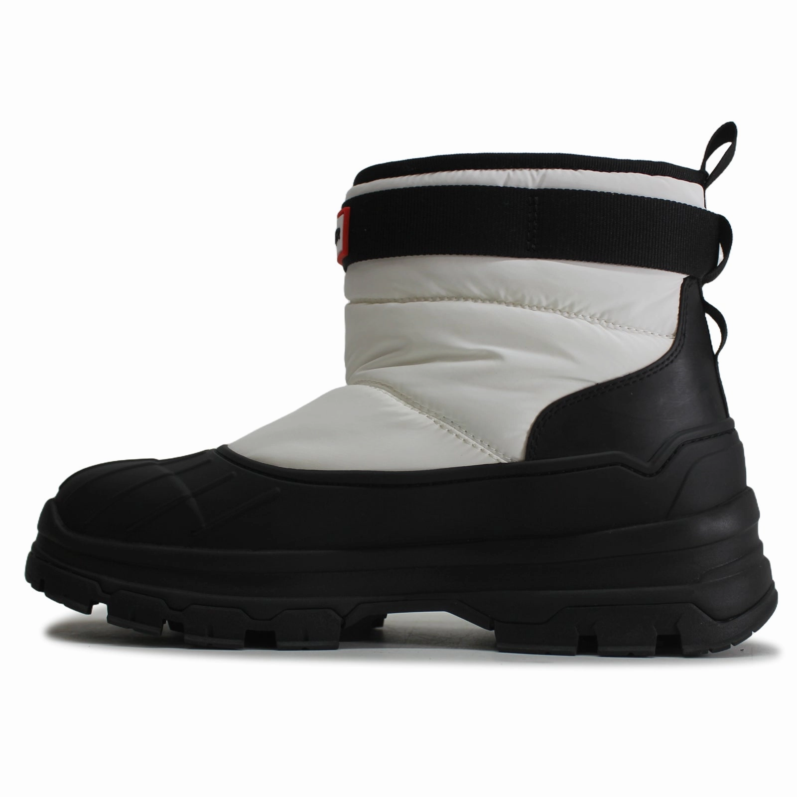 Best Snow Boot Brands Hunter Short Buckle Snow Synthetic Textile Women's Ankle White Black Boots