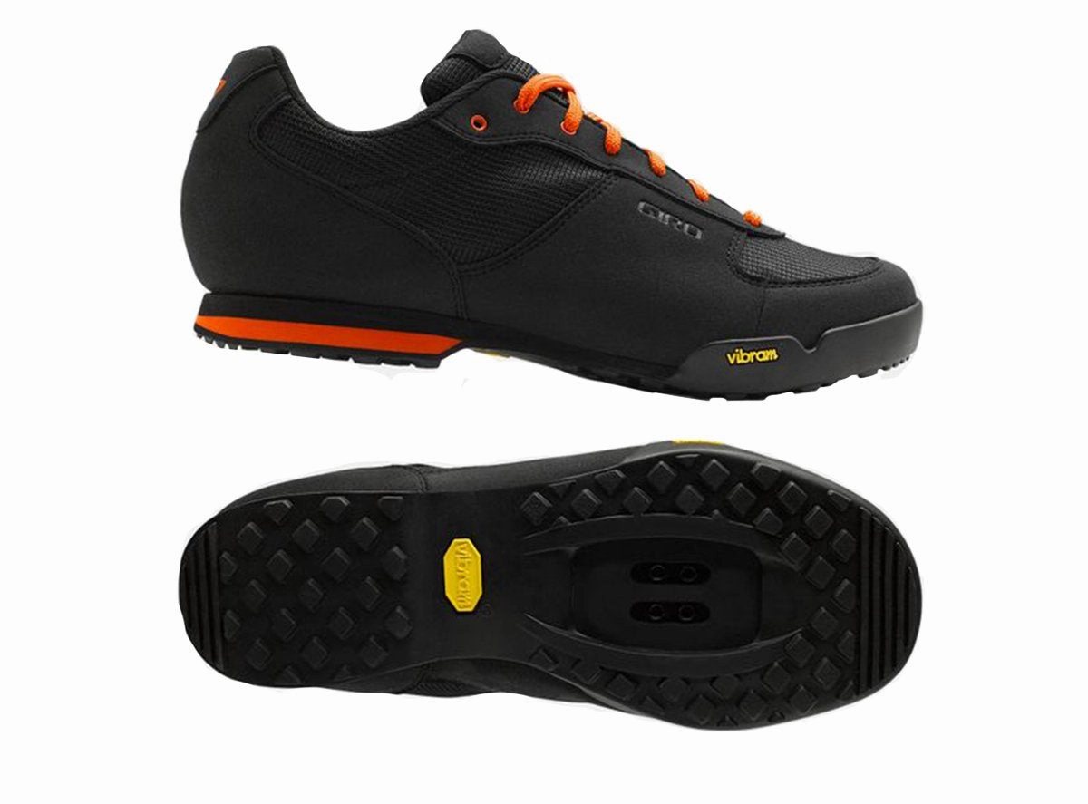 Trailer Shoe Storage Giro Rumble VR Trail Shoe - Black-Glowing Red