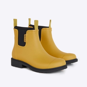 Bobbi Wellington Boot // Mustard Yellow & Black Fitflop Wonderwelly Short Rain Boots