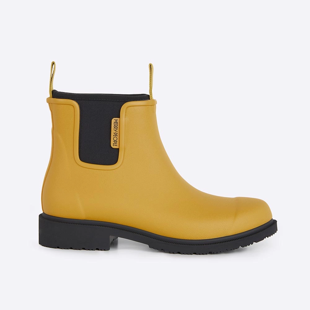 Tote Rain Boots Bobbi Wellington Boot // Mustard Yellow & Black