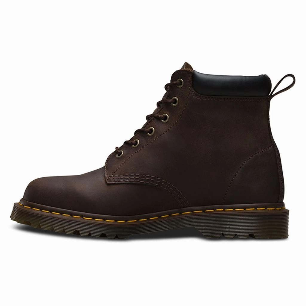 Fall Combat Boots Dr. Martens 939 Ben 6 Eyelet Gaucho Unisex Crazy Horse Ankle Boots