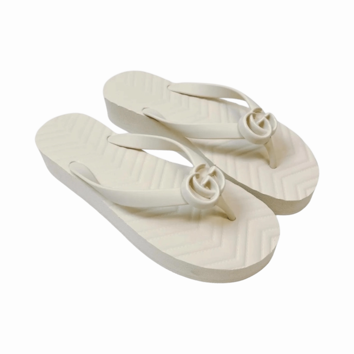 Flip Flops Rubber Gucci Thong Sandal 'White'