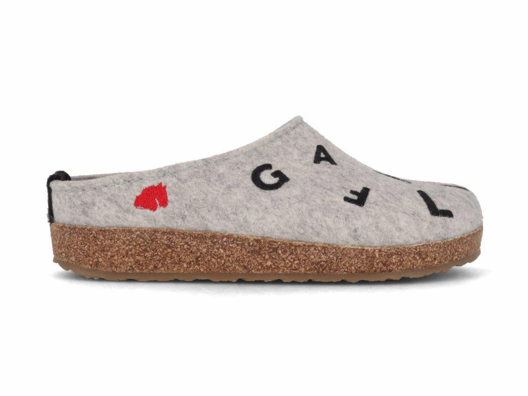Clogs Wide Vs Narrow HAFLINGER Women Clogs Grizzly 'Letter', stone-gray