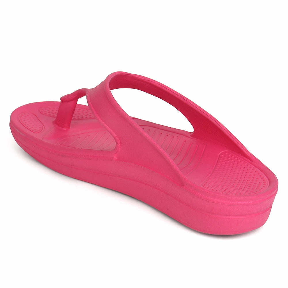 Women Fuchsia Comfortable Wedge Flip Flops Flip Flop Paint