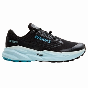 Brooks Cascadia 19 GTX Women's Black Ebony Blue Flower Hi Tec Trail Shoe