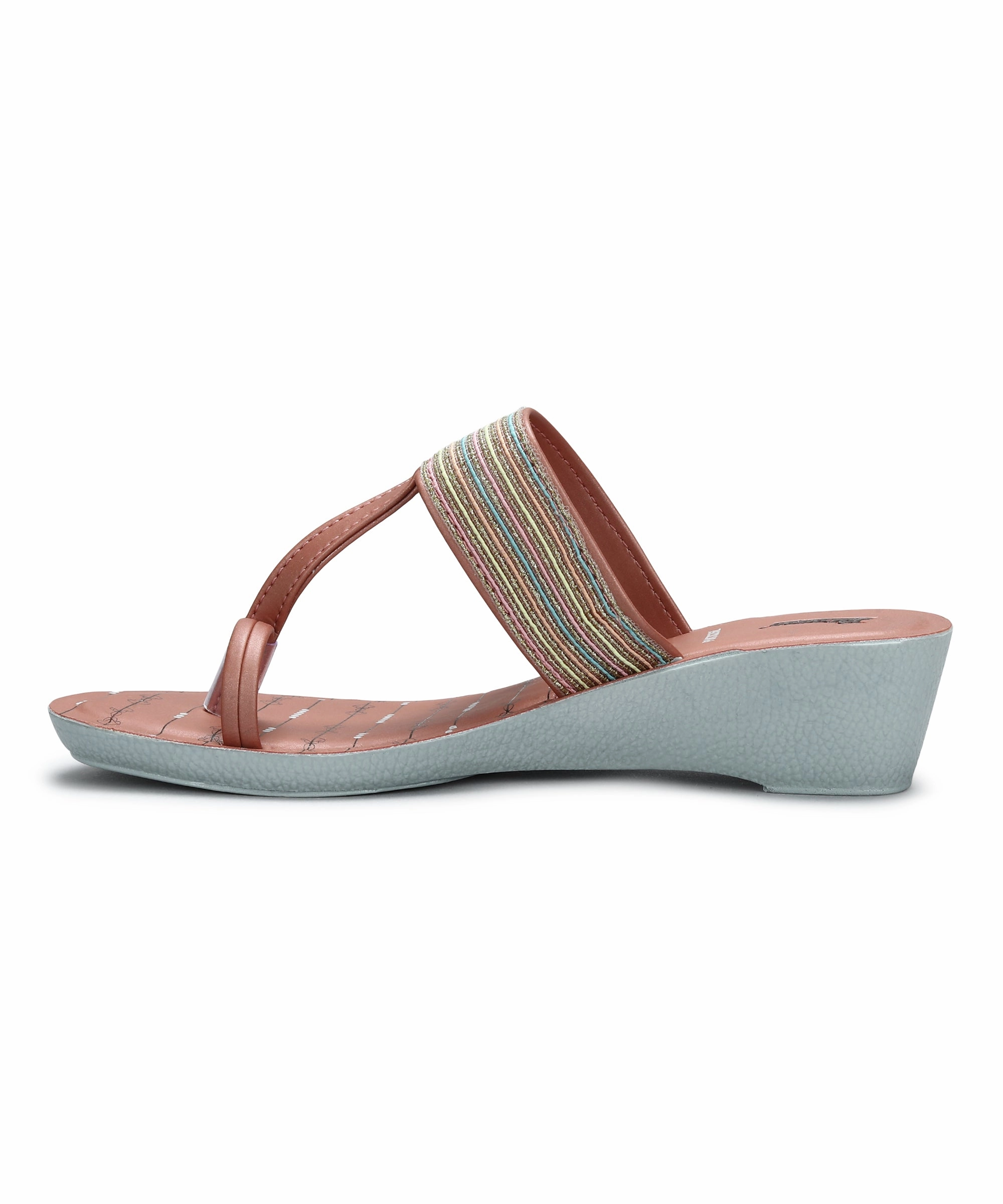 Xuxa Sandals Paragon Women's Peach Wedge Sandals with Cushioned Sole and Sturdy Construction for Everyday Use