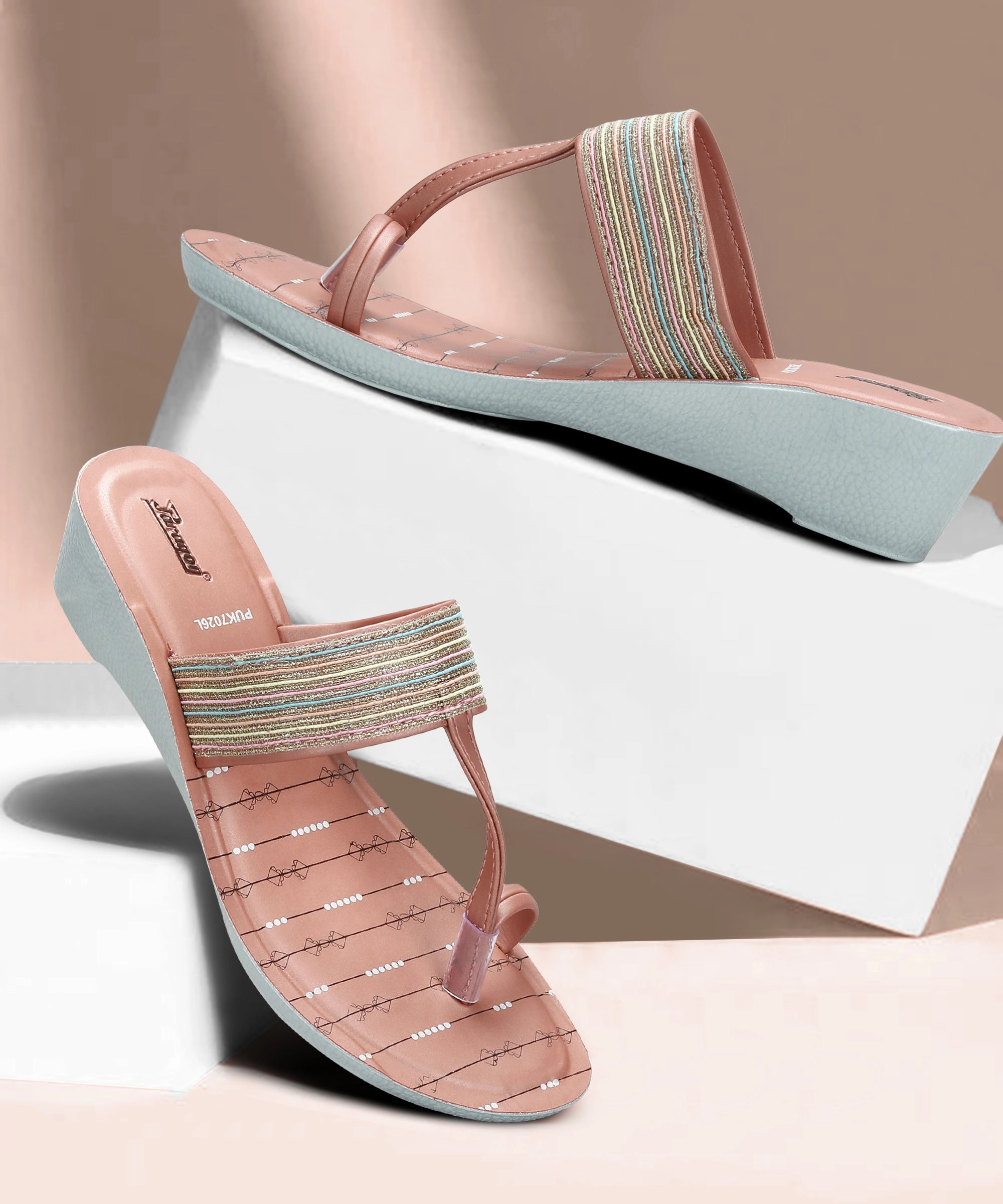 Paragon Women's Peach Wedge Sandals with Cushioned Sole and Sturdy Construction for Everyday Use Sandals Dupes