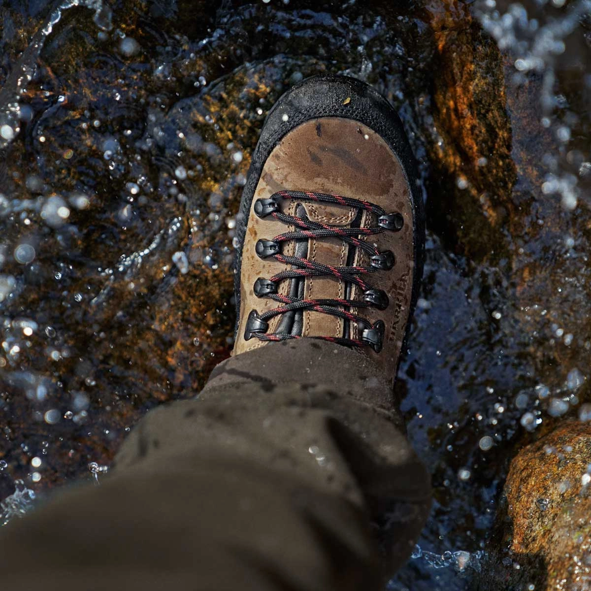HARKILA Saxnas 7" GTX Boots - Mens - Mid Brown Quick Laces For Hiking Boots