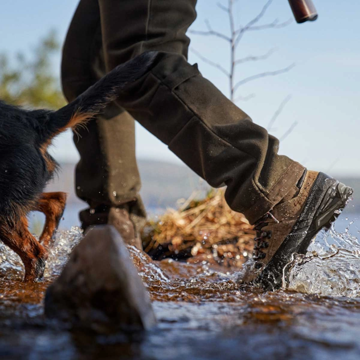 HARKILA Saxnas 7" GTX Boots - Mens - Mid Brown Outfits With Hiking Boots