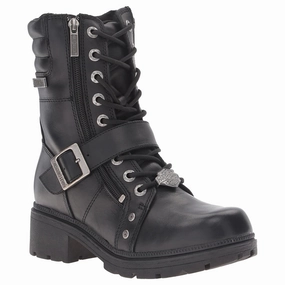 Harley Davidson Talley Ridge Leather Women's Ankle Boots - UK 7.5 - US 9.5 Women - EU 41 Lace Up Ankle Boots Low Heel