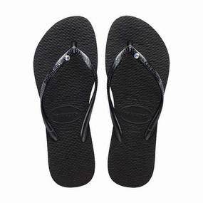 Best Boat Flip Flops Havaianas Slim Crystal SW II Black