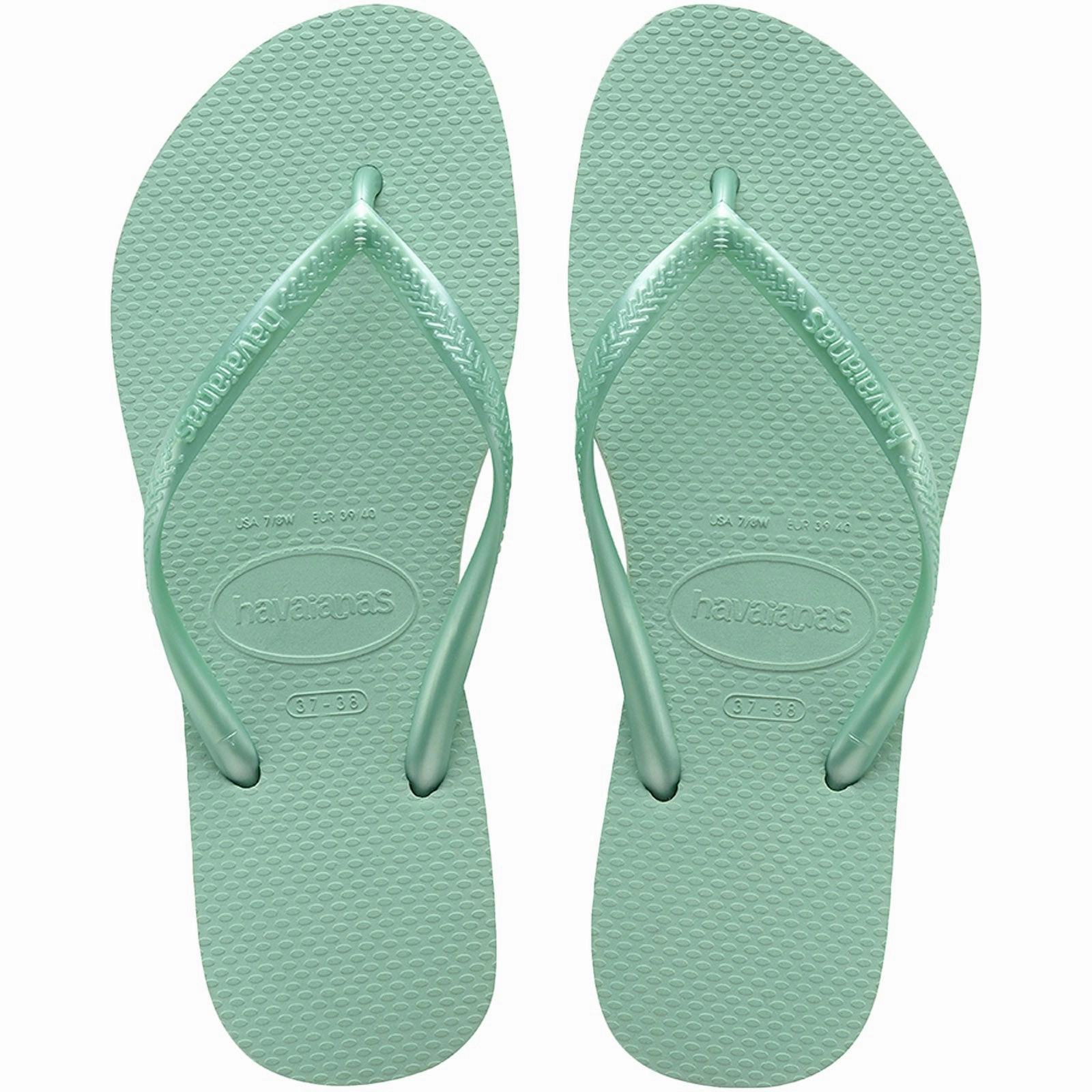 Havaianas Slim Summer Flip Flops Leather Look Flip Flops