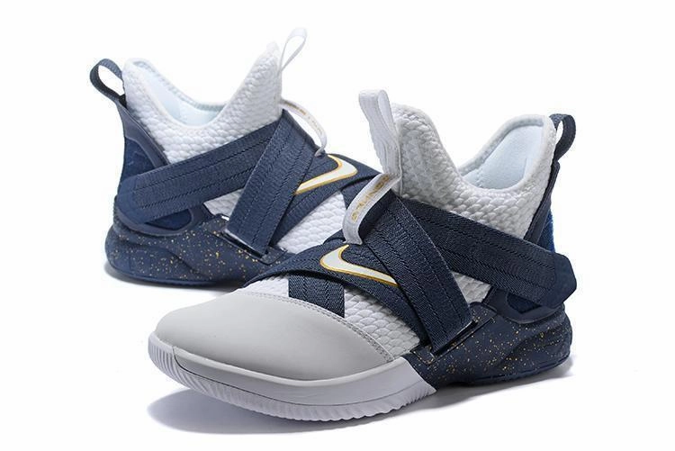 Nike Lebron Soldier XII 12 SFG EP White Grey Blue Shoes Sale Size US7,8,8.5,9,10,11,12 Shoe Sale Nike