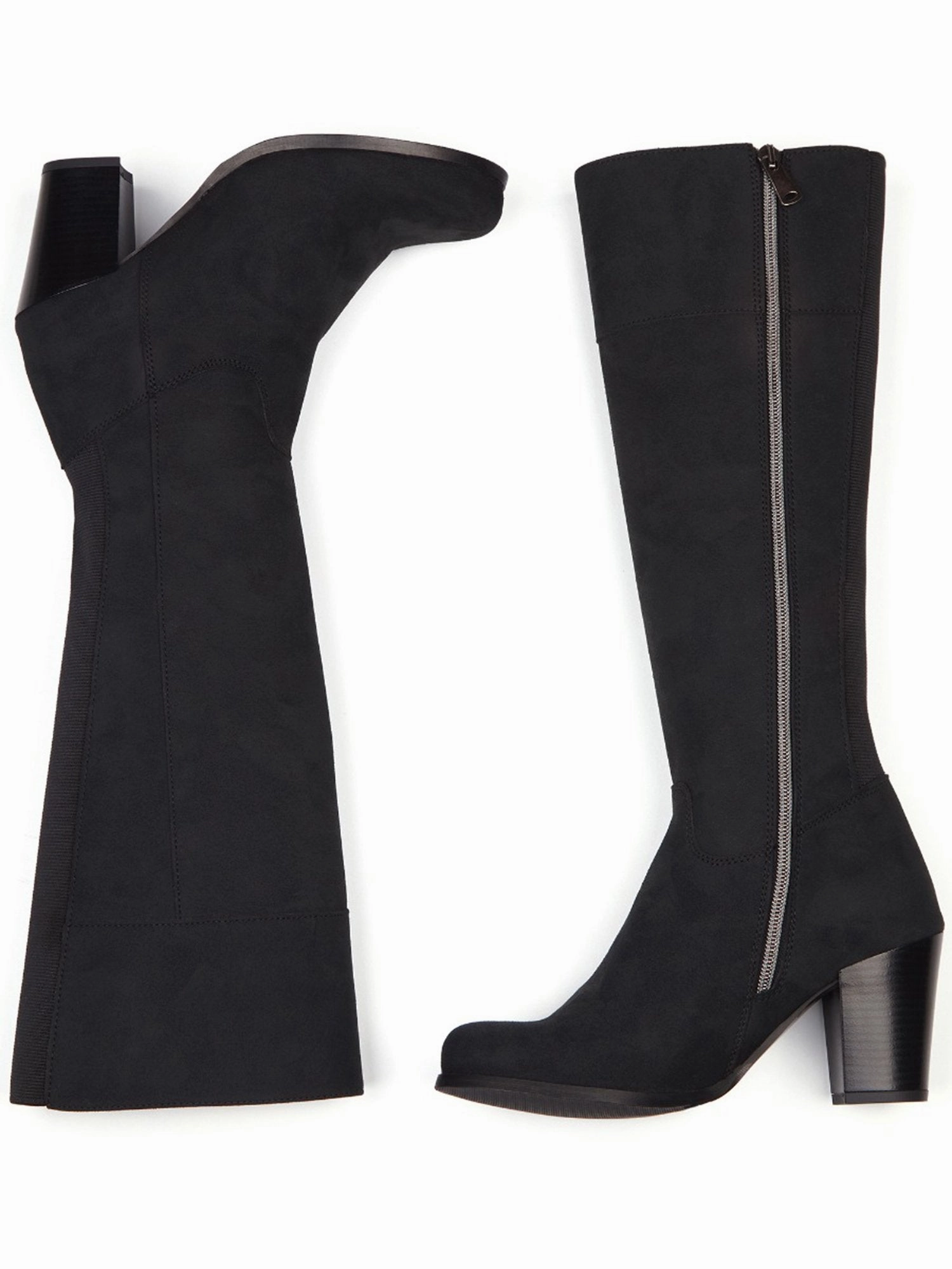 Midi Dress With Knee High Boots Heeled Knee High Boots