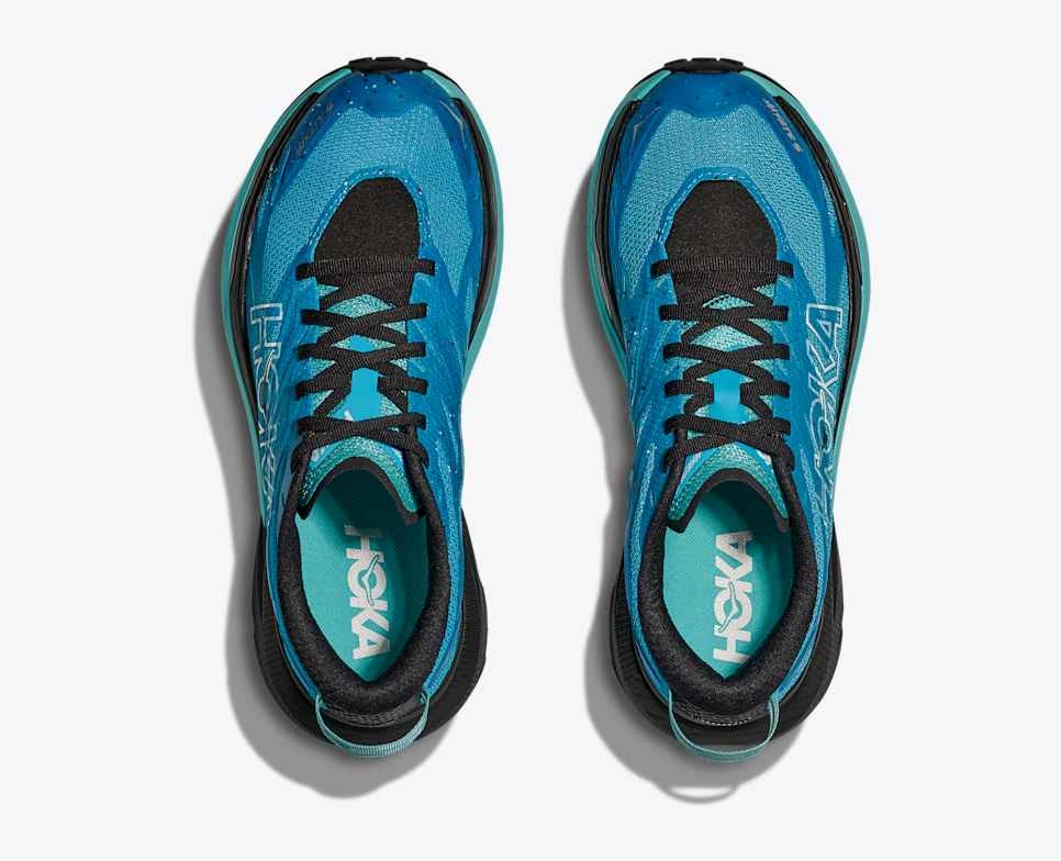 Trail Shoes Feet Hoka Mafate 5 (Skyward Blue/Black) - Men's