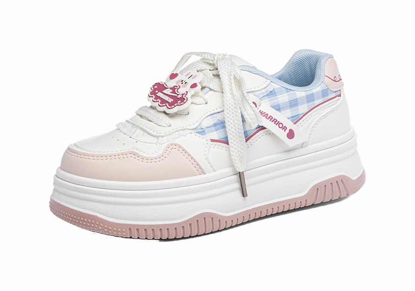 Warrior Wear resistant And Lightweight Low top Skateboard Shoes Women's White Pink Blue Best Store For Hiking Shoes