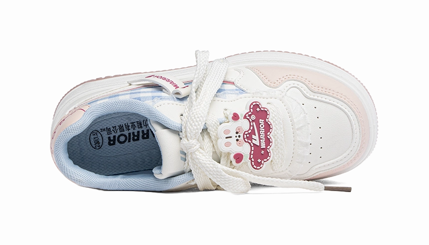 Mountaineering Shoes Vs Hiking Shoes Warrior Wear resistant And Lightweight Low top Skateboard Shoes Women's White Pink Blue