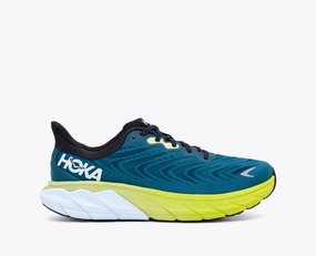 For Plantar Fasciitis  Comfortable Hoka Mens Arahi 6 Wide-Blue Graphite / Blue Coral (1123196-BGBCR)