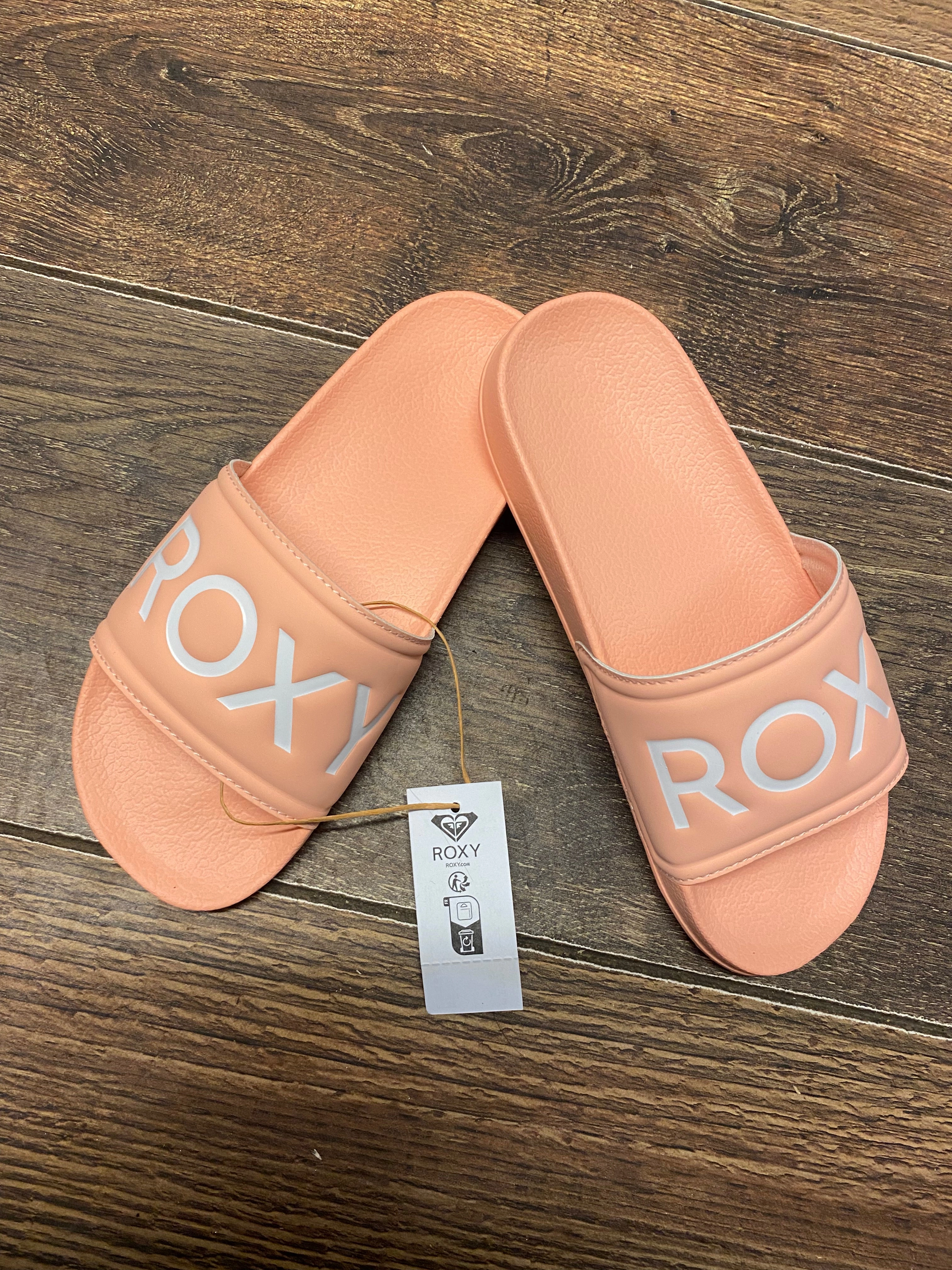 Roxy Girls Coral Slippy Sliders Diy Leather Flip Flops