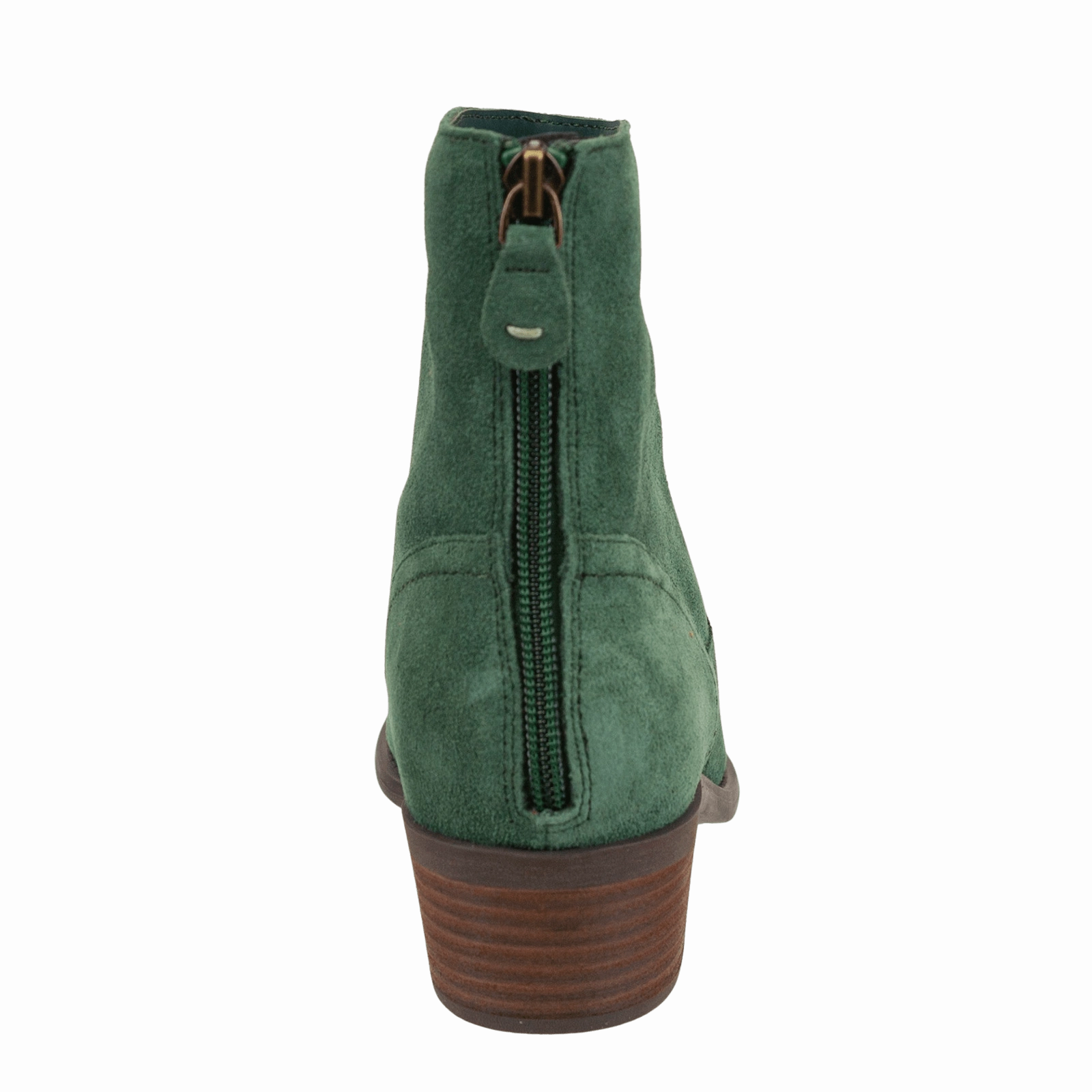 HOMESTEAD in DARK GREEN Heeled Ankle Boots Fur Ankle Boots