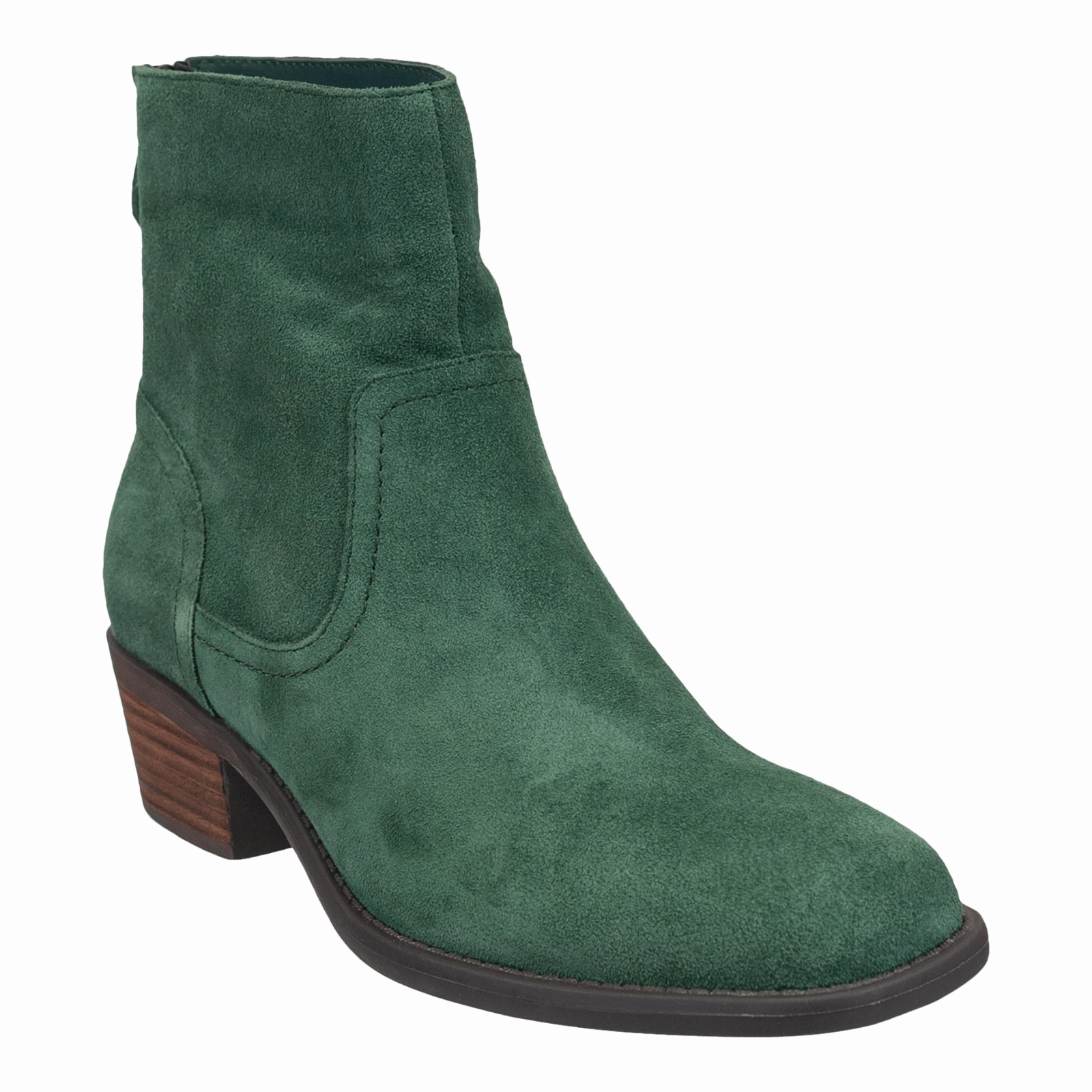 HOMESTEAD in DARK GREEN Heeled Ankle Boots Waterproof Lace Up Ankle Boots