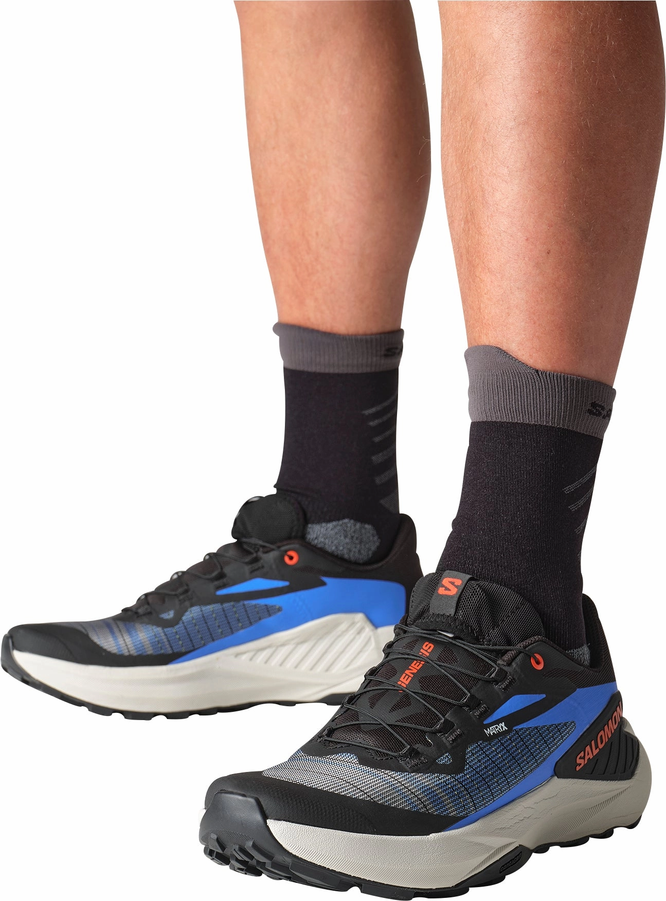 Salomon Genesis Mens Trail Running Shoes - Black Trail Running Shoes For Big Guys