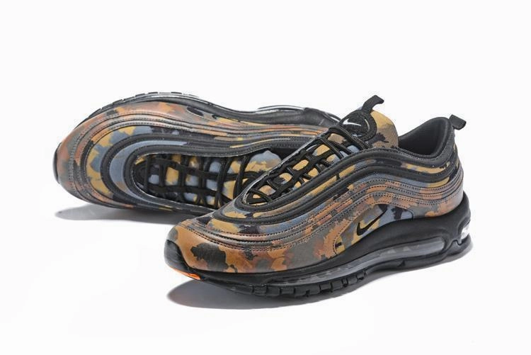 American Flag Nike Shoes Nike Air Max 97 Camouplage Brown Black Shoes Sale Size US 7, 8, 8.5, 9, 10, 11