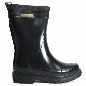 Ilse Jacobsen Rub300 Rubber Women's Mid Calf Black Boots Trendiest Snow Boots