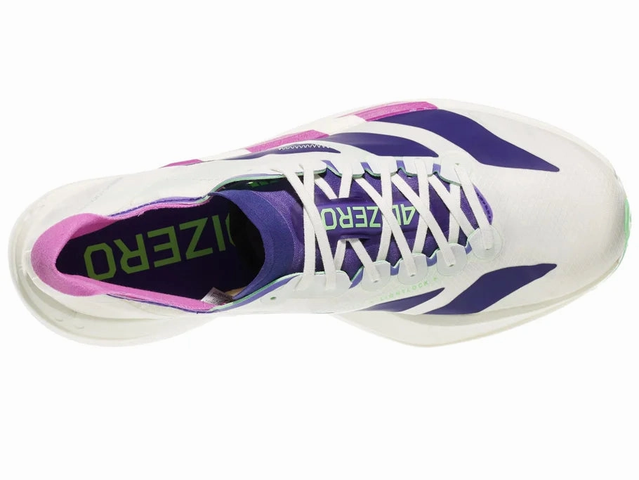 Adidas | Adizero Adios Pro 4 | Men's | Core White/Collegiate Purple/Lime Burst Trail Running Shoes Uk