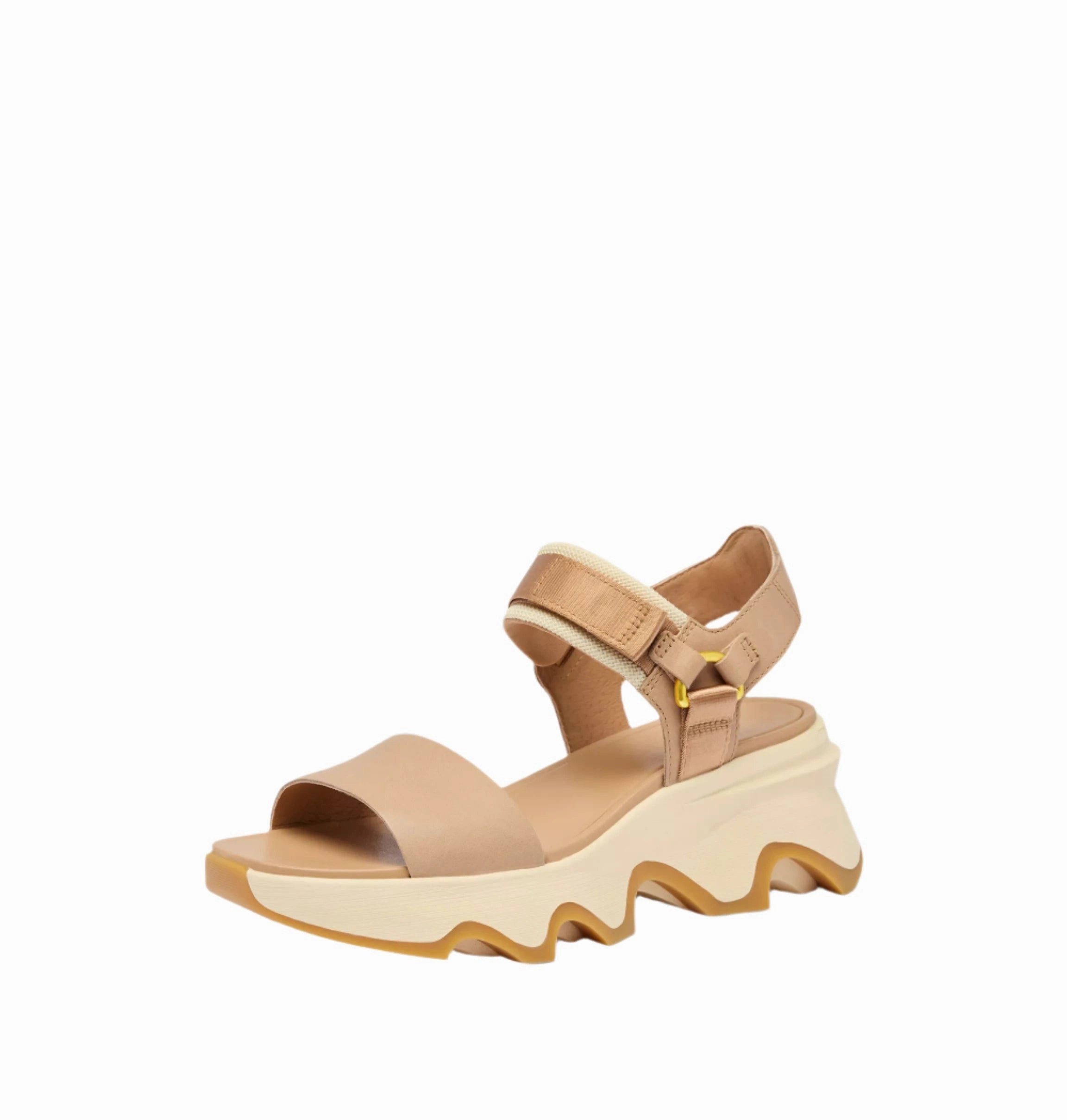 Espadrille Flat Sandals Sorel Women's Kinetic Y-Strap Wedge Sandal - Honest Beige/Honey