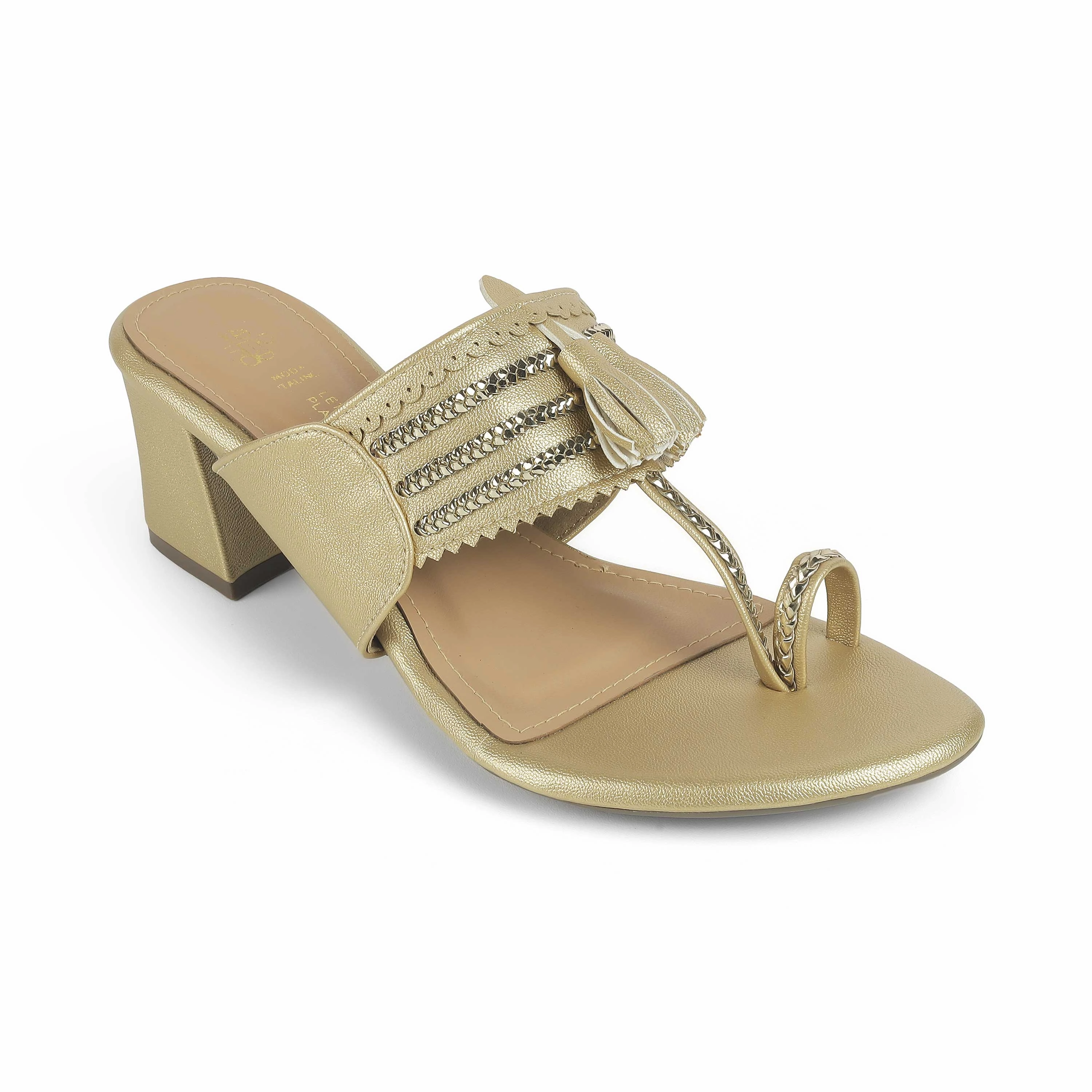 Sandals Gift Card Tresmode Kola Gold Women's Dress Block Heel Sandals